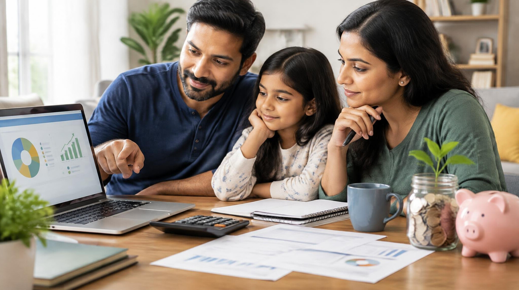 person reviewing budget on laptop